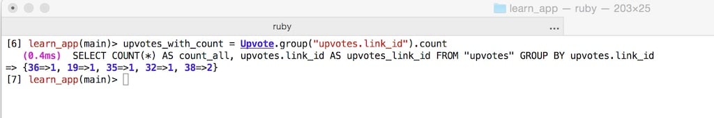 SQL query in rails console