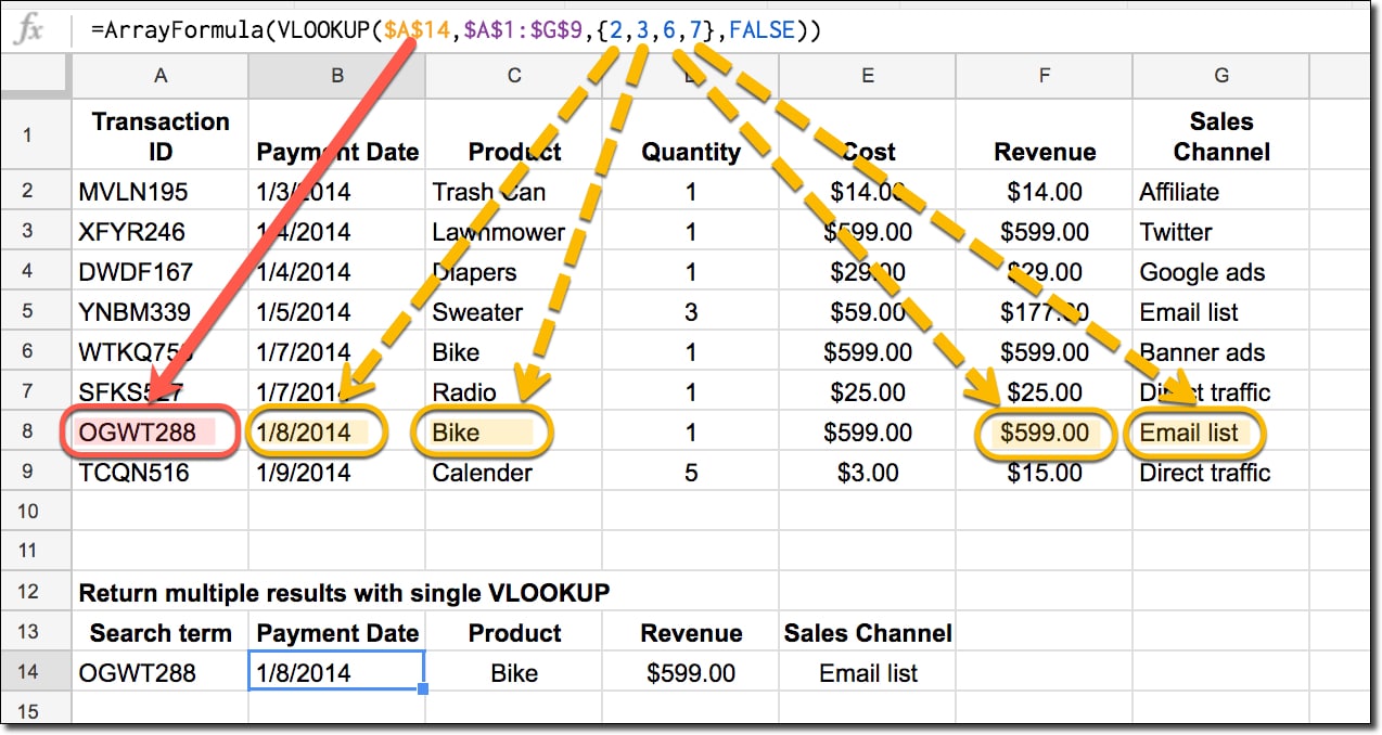 Vlookup Formula For Multiple Worksheets