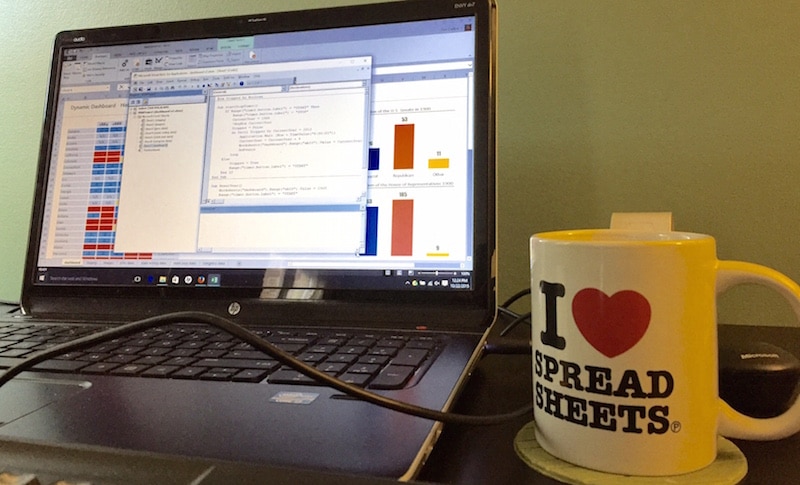 Spreadsheet tea mug