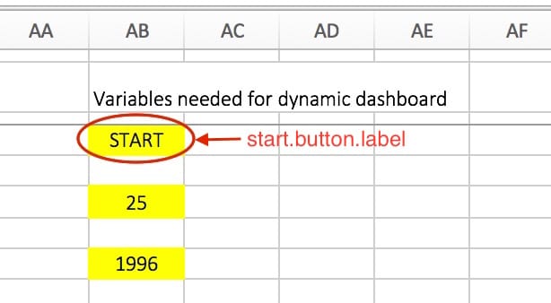 VBA Start Button label