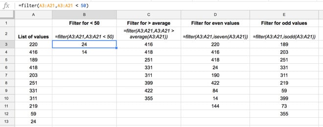 Antagelse oprejst Efterligning Google Sheets FILTER function: what it is and how to use it