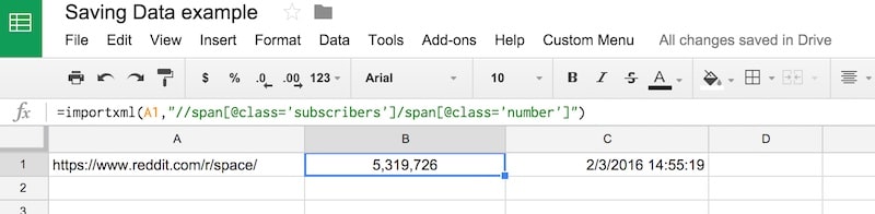 Import social media followers into Google Sheet