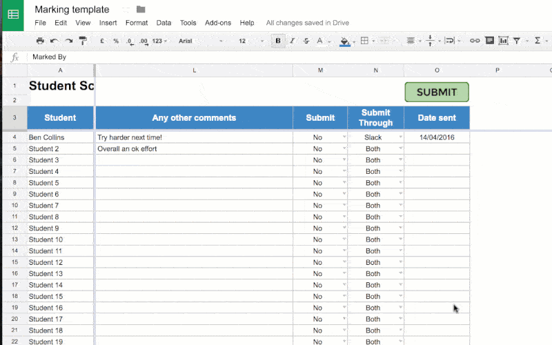 Google Sheets send To Email
