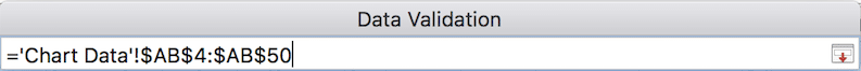 Data validation select data