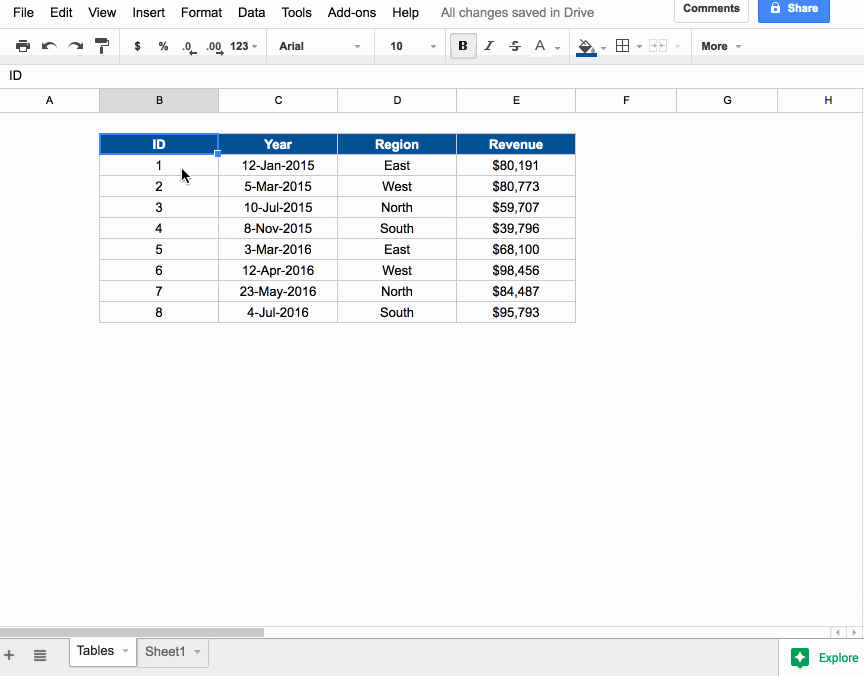 Row banding with conditional formatting