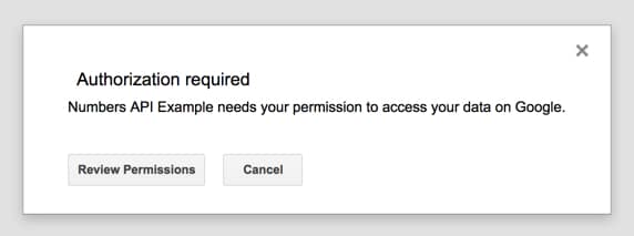 Apps Script Review Permissions