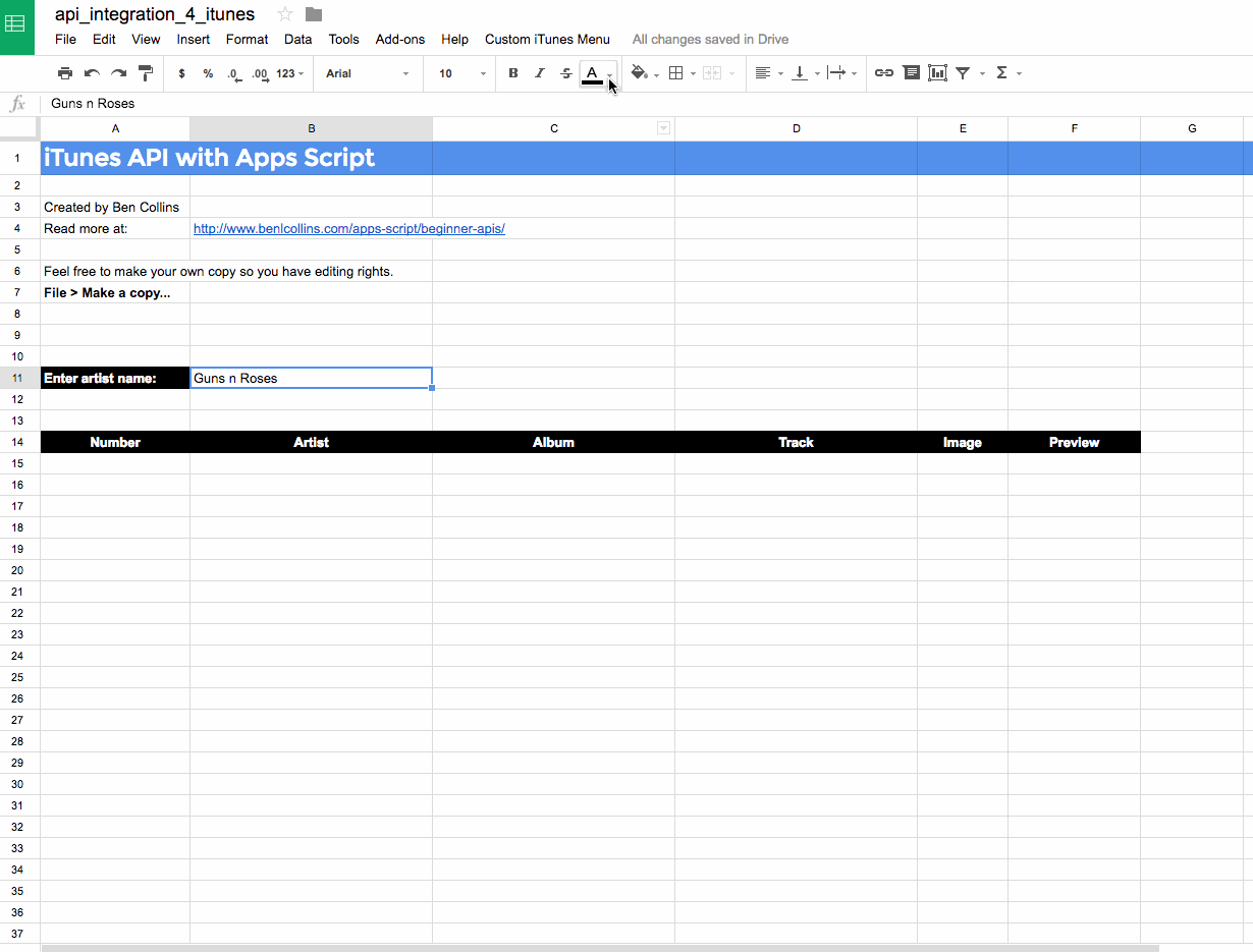 google sheets and apps script