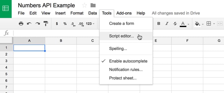 Google Sheets Rest API Integration - Script Editor Access