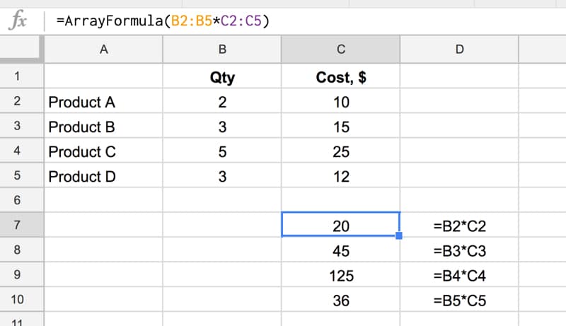 Array formula explained