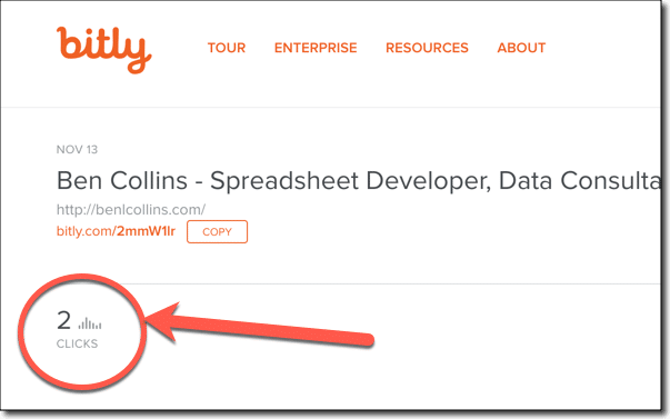 Bitly link metric data for import to Google Sheets