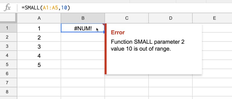 Num error caused by small function