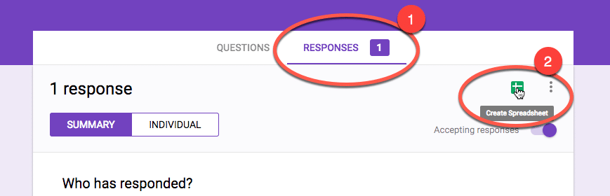 Google Form responses