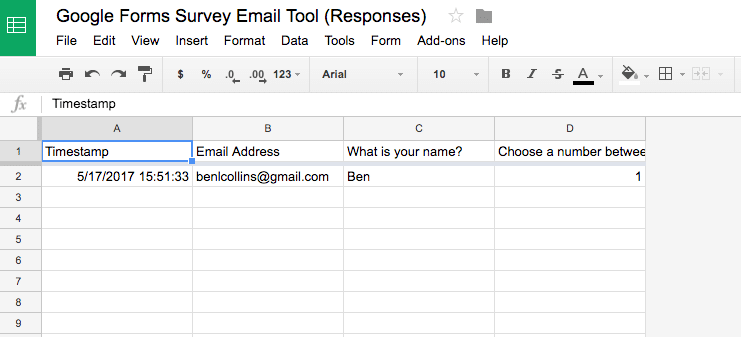 Google Form Sheet