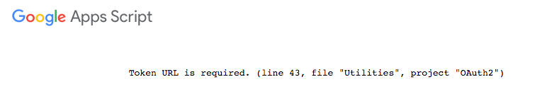 Google Apps Script Token URL required