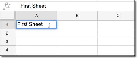 Cell A1 typing