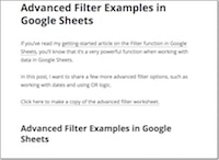 Advanced filter function examples