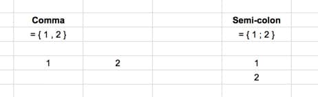 Array formula syntax based on Google Sheets location