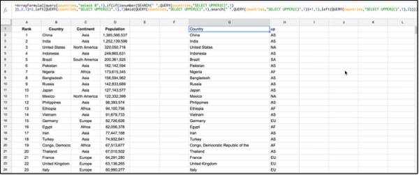 Google Sheets Query and Array formula