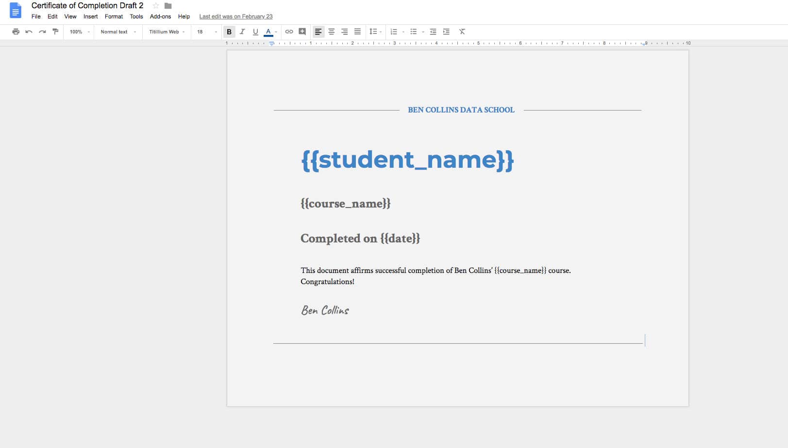 automatically issue teachable course