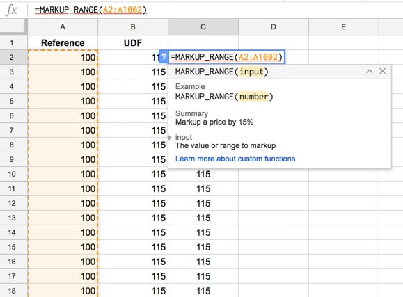 Custom functions in slow Google Sheets