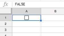 False Google Sheets checkbox