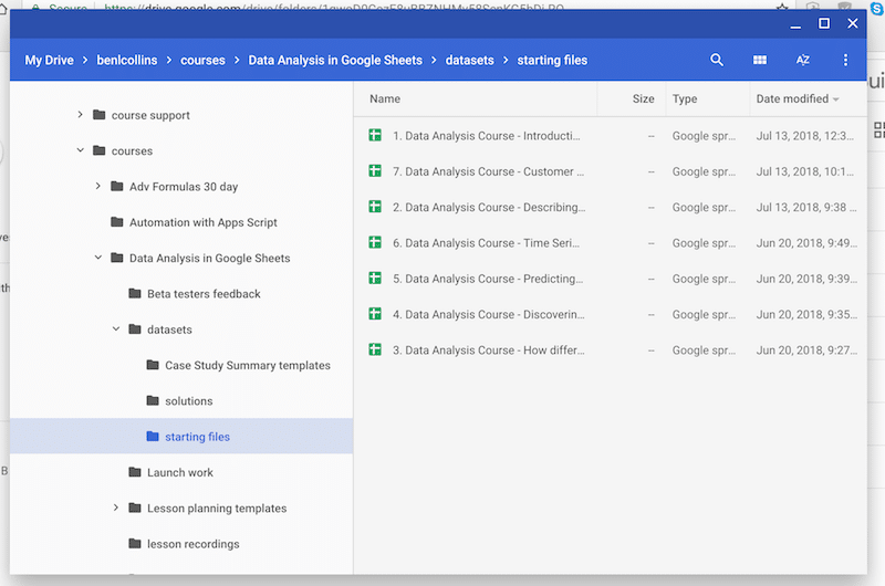 Best practices for working with data: Google Drive folder organization