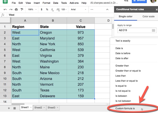 Conditional Formatting custom formula