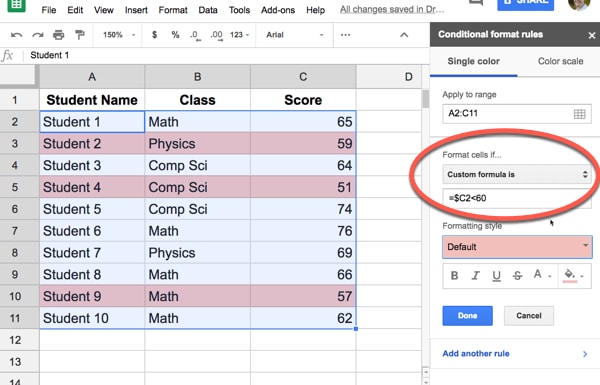 highlight entire row conditional formatting excel 2016