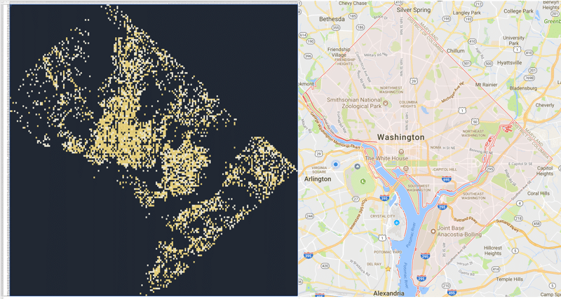 Pivot Table Map of Washington DC