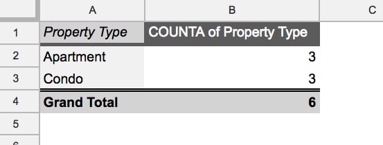 Pivot Table with filter