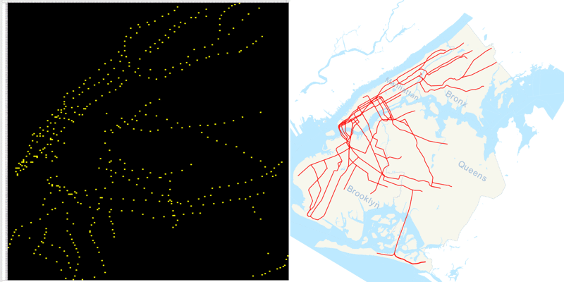 NYC Subway pivot table map