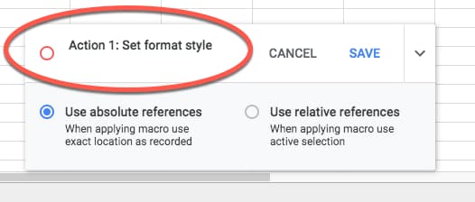 Macro logging step