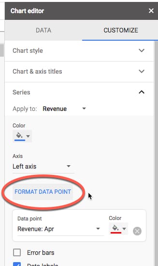 Chart Editor format series