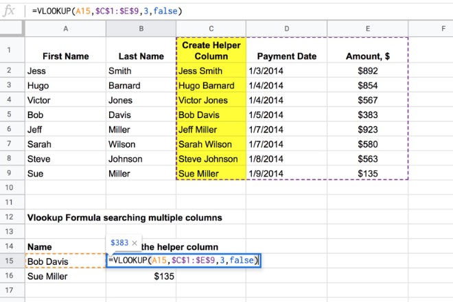 Vlookup into multiple columns in Google Sheets