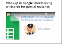 Vlookup wildcard in google sheets