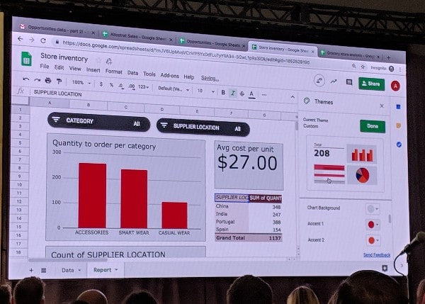 Google Sheets Reports feature