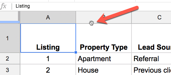 Freeze panes in Google Sheets 1