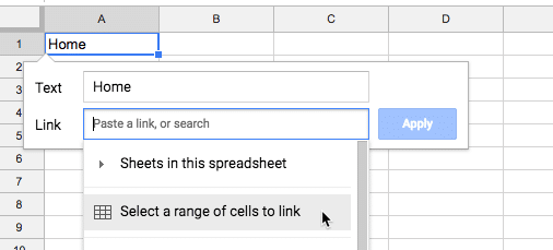 Hyperlink in Google Sheets