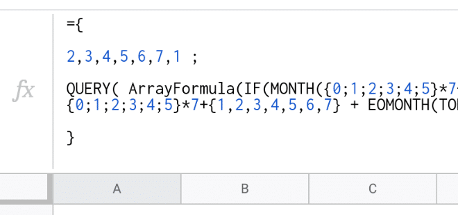 Multi-line formula in Google Sheets