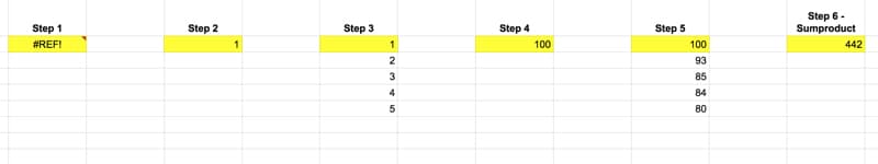 Advanced Formula steps example