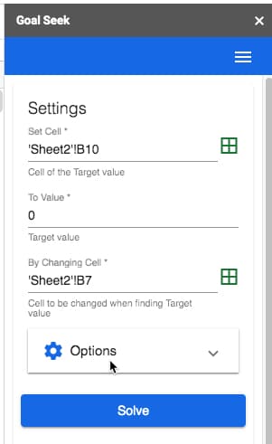 Settings for conference example 2