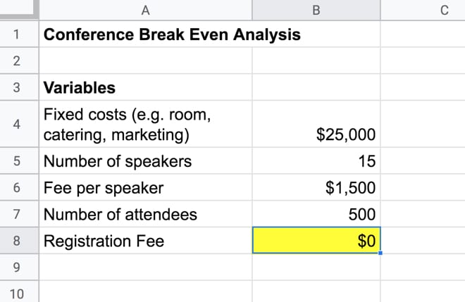 Goal Seek Variables