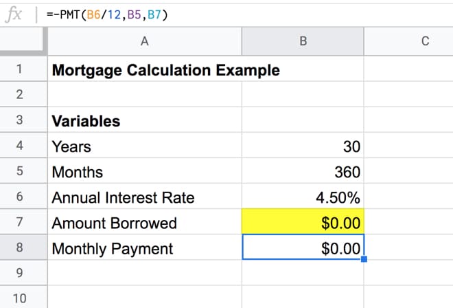 Mortgage Goal Seek Example