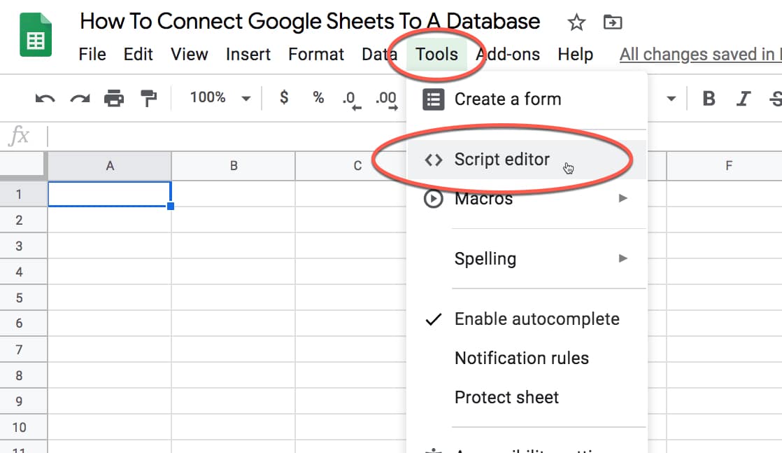 How To Connect Google Sheets To A Database