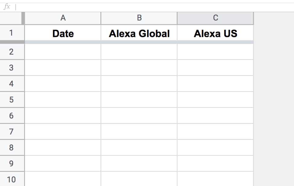 Google Sheets blank archive