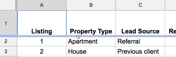 Google Sheets freeze rows and columns