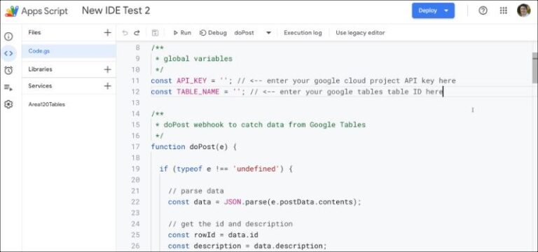 Guide To The New Google Apps Script IDE Covering 135 Features
