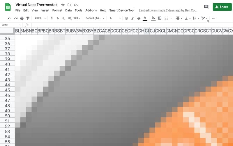 Nest Thermostat in Google Sheets