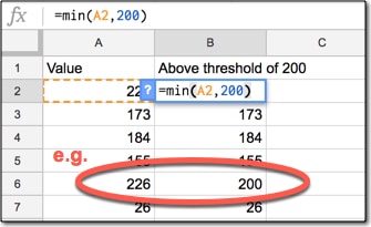 Min Replace If function