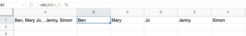 Undesirable behavior with SPLIT formula